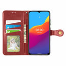 For Ulefone Note 10 Solid Color Leather Buckle Phone Case with Lanyard & Photo Frame & Card Slot & Wallet & Stand Function(Red)