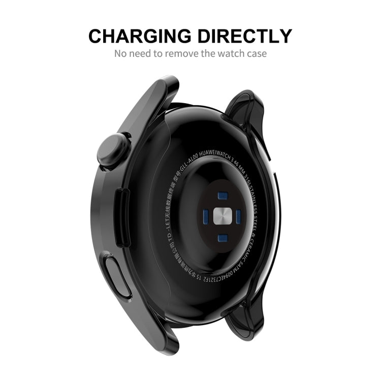 For Huawei Watch 3 46mm ENKAY Hat-Prince Full Coverage Transparent Soft Case TPU HD Clear Cover(Black)