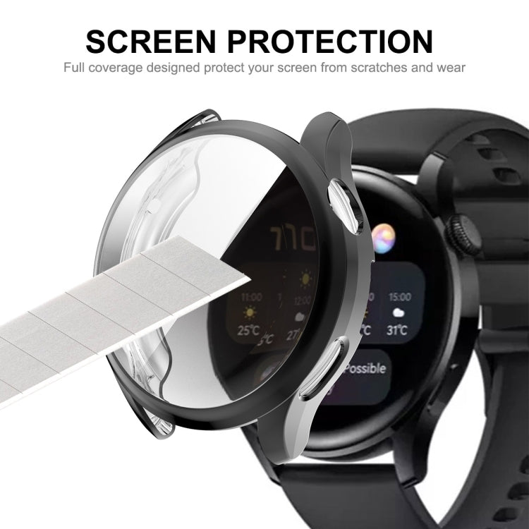 For Huawei Watch 3 46mm ENKAY Hat-Prince Full Coverage Transparent Soft Case TPU HD Clear Cover(Rose Gold)