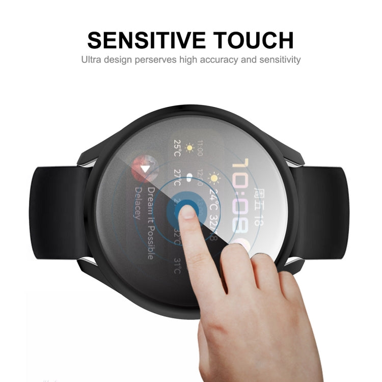 For Huawei Watch 3 46mm ENKAY Hat-Prince Full Coverage Transparent Soft Case TPU HD Clear Cover(Gold)