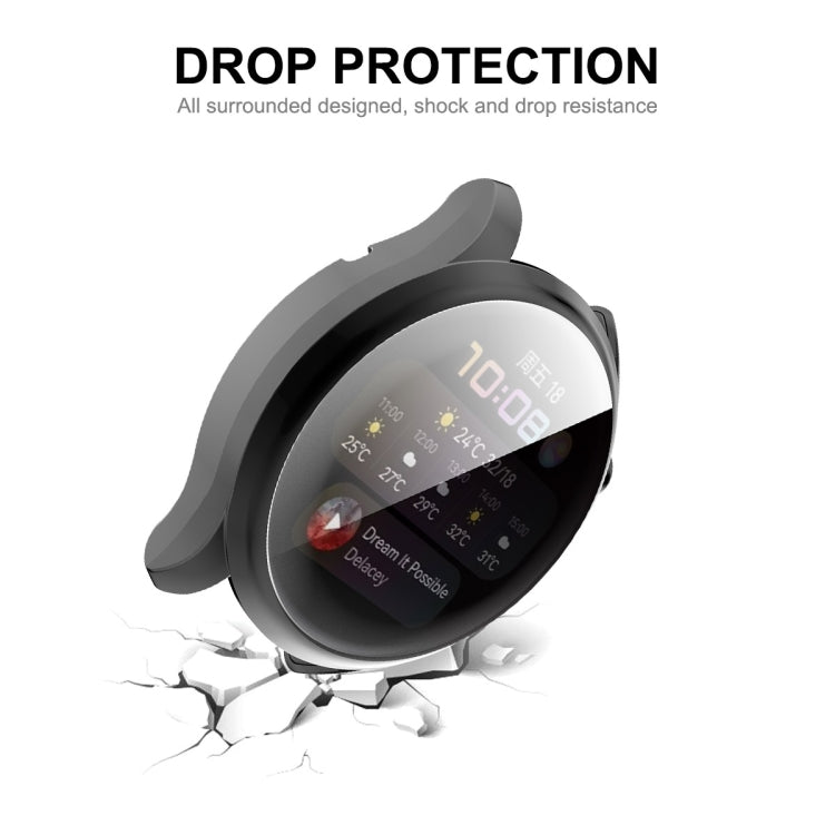For Huawei Watch 3 46mm ENKAY Hat-Prince Full Coverage Transparent Soft Case TPU HD Clear Cover(Rose Gold)