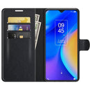 For TCL 20 SE Litchi Texture Horizontal Flip Protective Case with Holder & Card Slots & Wallet(Black)