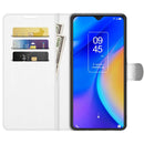 For TCL 20 SE Litchi Texture Horizontal Flip Protective Case with Holder & Card Slots & Wallet(White)