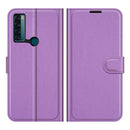 For TCL 20 SE Litchi Texture Horizontal Flip Protective Case with Holder & Card Slots & Wallet(Purple)