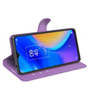 For TCL 20 SE Litchi Texture Horizontal Flip Protective Case with Holder & Card Slots & Wallet(Purple)