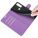 For TCL 20 SE Litchi Texture Horizontal Flip Protective Case with Holder & Card Slots & Wallet(Purple)