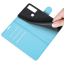 For TCL 20 SE Litchi Texture Horizontal Flip Protective Case with Holder & Card Slots & Wallet(Blue)