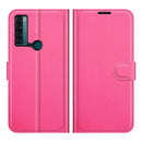For TCL 20 SE Litchi Texture Horizontal Flip Protective Case with Holder & Card Slots & Wallet(Rose red)