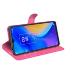 For TCL 20 SE Litchi Texture Horizontal Flip Protective Case with Holder & Card Slots & Wallet(Rose red)