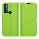 For TCL 20 SE Litchi Texture Horizontal Flip Protective Case with Holder & Card Slots & Wallet(Green)
