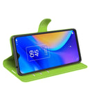 For TCL 20 SE Litchi Texture Horizontal Flip Protective Case with Holder & Card Slots & Wallet(Green)