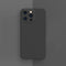 Solid Color Cube Straight Edge Liquid Silicone Case For iPhone 13 Pro Max(Black)