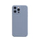 Solid Color Cube Straight Edge Liquid Silicone Case For iPhone 13 Pro Max(Grey)