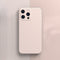 Solid Color Cube Straight Edge Liquid Silicone Case For iPhone 13 Pro Max(Pink)