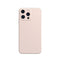 Solid Color Cube Straight Edge Liquid Silicone Case For iPhone 13 Pro Max(Pink)