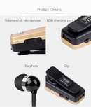 Fineblue F980 CSR4.1 Retractable Cable Caller Vibration Reminder Anti-theft Bluetooth Headset