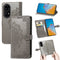 For Huawei P50 Mandala Flower Embossed Horizontal Flip Leather Case with Bracket / Card Slot / Wallet / Lanyard(Grey)