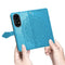 For Huawei P50 Mandala Flower Embossed Horizontal Flip Leather Case with Bracket / Card Slot / Wallet / Lanyard(Blue)