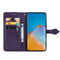 For Huawei P50 Mandala Flower Embossed Horizontal Flip Leather Case with Bracket / Card Slot / Wallet / Lanyard(Purple)