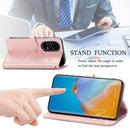 For Huawei P50 Mandala Flower Embossed Horizontal Flip Leather Case with Bracket / Card Slot / Wallet / Lanyard(Rose Gold)