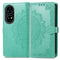 For Huawei P50 Mandala Flower Embossed Horizontal Flip Leather Case with Bracket / Card Slot / Wallet / Lanyard(Green)