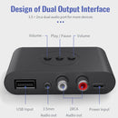 B21 Bluetooth 5.0 Audio Receiver AUX RCA Output U-disk Playback