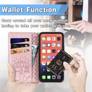 Cute Cat and Dog Embossed Horizontal Flip Leather Case with Holder & Card Slots & Wallet & Lanyard For iPhone 13 Pro Max(Rose Gold)