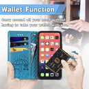 Cute Cat and Dog Embossed Horizontal Flip Leather Case with Holder & Card Slots & Wallet & Lanyard For iPhone 13 mini(Blue)
