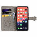 Cute Cat and Dog Embossed Horizontal Flip Leather Case with Holder & Card Slots & Wallet & Lanyard For iPhone 13 mini(Gray)