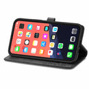 Mandala Flower Embossed Horizontal Flip Leather Case with Holder & Three Card Slots & Wallet & Lanyard For iPhone 13 (Black)