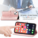 Mandala Flower Embossed Horizontal Flip Leather Case with Holder & Three Card Slots & Wallet & Lanyard For iPhone 13 (Rose Gold)