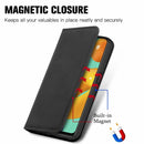 For Samsung Galaxy M32 Retro Skin Feel Business Magnetic Horizontal Flip Leather Case with Holder & Card Slots & Wallet & Photo Frame(Black)