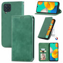 For Samsung Galaxy M32 Retro Skin Feel Business Magnetic Horizontal Flip Leather Case with Holder & Card Slots & Wallet & Photo Frame(Green)