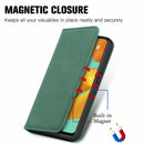 For Samsung Galaxy M32 Retro Skin Feel Business Magnetic Horizontal Flip Leather Case with Holder & Card Slots & Wallet & Photo Frame(Green)