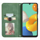 For Samsung Galaxy M32 Retro Skin Feel Business Magnetic Horizontal Flip Leather Case with Holder & Card Slots & Wallet & Photo Frame(Green)