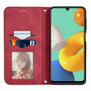 For Samsung Galaxy M32 Retro Skin Feel Business Magnetic Horizontal Flip Leather Case with Holder & Card Slots & Wallet & Photo Frame(Red)