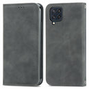 For Samsung Galaxy M32 Retro Skin Feel Business Magnetic Horizontal Flip Leather Case with Holder & Card Slots & Wallet & Photo Frame(Grey)