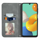 For Samsung Galaxy M32 Retro Skin Feel Business Magnetic Horizontal Flip Leather Case with Holder & Card Slots & Wallet & Photo Frame(Grey)