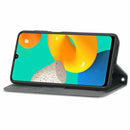 For Samsung Galaxy M32 Retro Skin Feel Business Magnetic Horizontal Flip Leather Case with Holder & Card Slots & Wallet & Photo Frame(Grey)