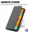 For Samsung Galaxy M32 Retro Skin Feel Business Magnetic Horizontal Flip Leather Case with Holder & Card Slots & Wallet & Photo Frame(Grey)
