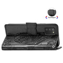 For Samsung Galaxy A03s 164mm Butterfly Love Flowers Embossed Horizontal Flip Leather Case with Holder & Card Slots & Wallet & Lanyard(Black)