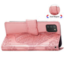 For Samsung Galaxy A03s 164mm Butterfly Love Flowers Embossed Horizontal Flip Leather Case with Holder & Card Slots & Wallet & Lanyard(Rose Gold)