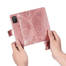 For Samsung Galaxy A03s 164mm Butterfly Love Flowers Embossed Horizontal Flip Leather Case with Holder & Card Slots & Wallet & Lanyard(Pink)