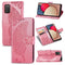 For Samsung Galaxy A03s 164mm Butterfly Love Flowers Embossed Horizontal Flip Leather Case with Holder & Card Slots & Wallet & Lanyard(Pink)