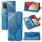 For Samsung Galaxy A03s 164mm Butterfly Love Flowers Embossed Horizontal Flip Leather Case with Holder & Card Slots & Wallet & Lanyard(Blue)