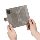 For Samsung Galaxy A03s 164mm Butterfly Love Flowers Embossed Horizontal Flip Leather Case with Holder & Card Slots & Wallet & Lanyard(Gray)