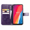 For Ulefone Note 11 Plus Four-leaf Clasp Embossed Buckle Mobile Phone Protection Leather Case with Lanyard & Card Slot & Wallet & Bracket Function(Purple)