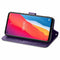 For Ulefone Note 11 Plus Four-leaf Clasp Embossed Buckle Mobile Phone Protection Leather Case with Lanyard & Card Slot & Wallet & Bracket Function(Purple)