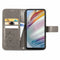 For Motorola Moto G60 Four-leaf Clasp Embossed Buckle Mobile Phone Protection Leather Case with Lanyard & Card Slot & Wallet & Bracket Function(Gray)