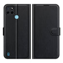 For OPPO Realme C21Y Litchi Texture Horizontal Flip Protective Case with Holder & Card Slots & Wallet(Black)